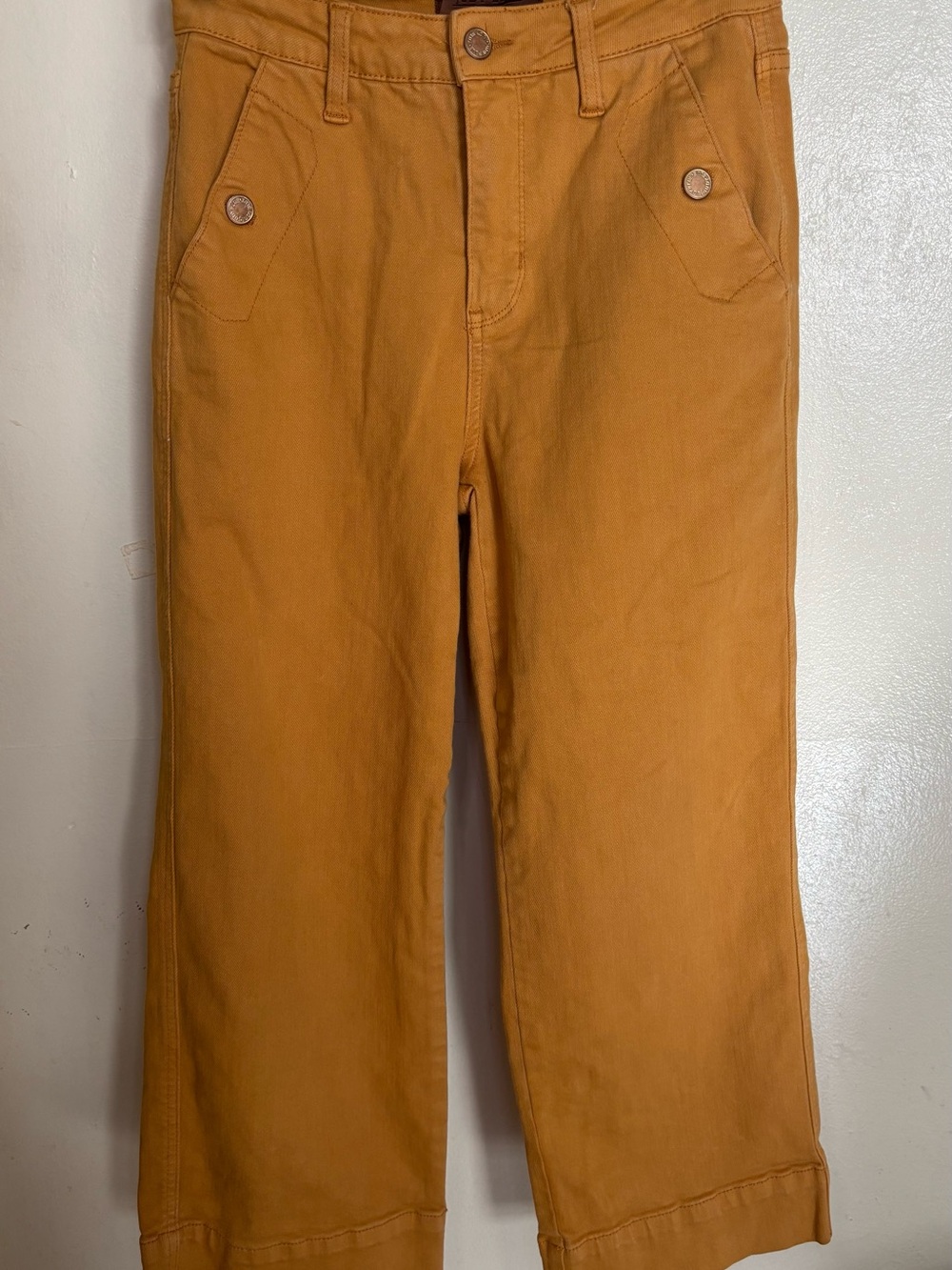 Judy Blue High Waist Cropped Wide Leg Boho Pants 70s Retro Coastal Casual 3/26